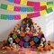 Dia De Los Muertos Decorations - Papel Picado Banner Streams(Multicolor)216"L x 16.5"W